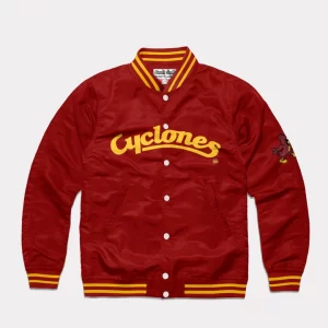 ISU Cyclones Script Satin Varsity Jacket