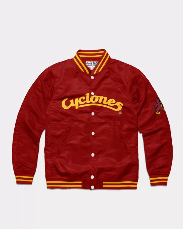 ISU Cyclones Script Satin Varsity Jacket