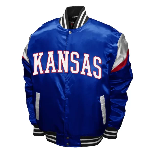 Kansas Jayhawks Power Powder Royal Blue Satin Jacket