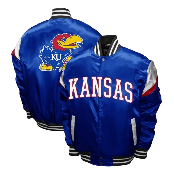 Kansas Jayhawks Power Powder Royal Satin Jacket