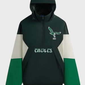 Kith Eagles Quarter Zip Anorak Jacket With Hood