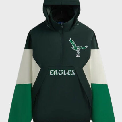 Kith Eagles Quarter Zip Anorak Jacket With Hood