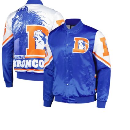 Men's Chalk Line Royal Blue Denver Broncos Fanimation Satin Jacket