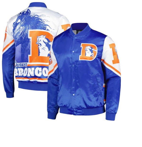 Men's Chalk Line Royal Blue Denver Broncos Fanimation Satin Jacket