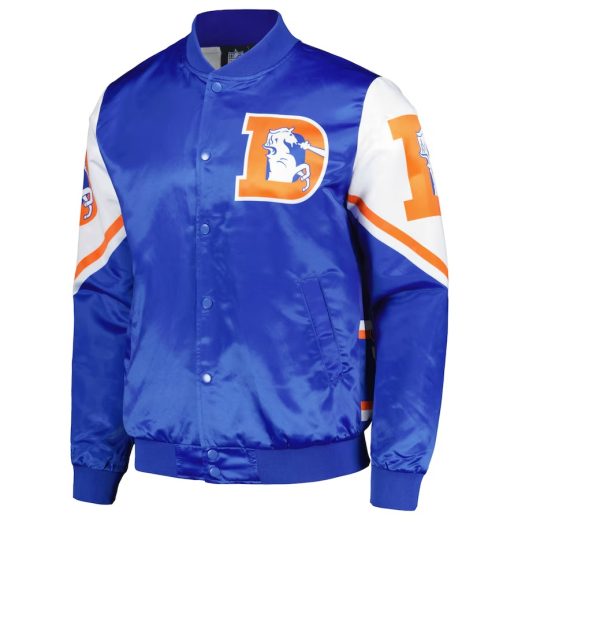 Men's Chalk Line Royal Denver Broncos Fanimation Satin Full-Snap Jacket