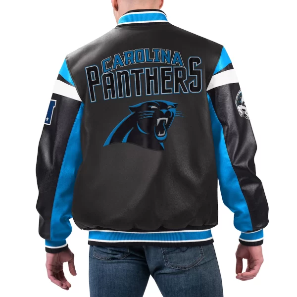 Men's G-III Sports by Carl Banks Black Carolina Panthers Varsity Jacket