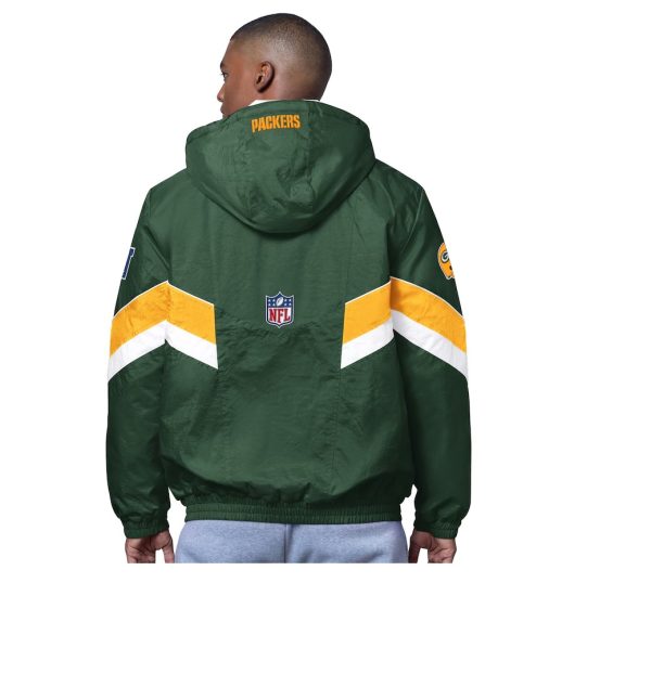 Men's Green Bay Packers OVO x Starter Green Sideline Full-Snap Puffer Jacket