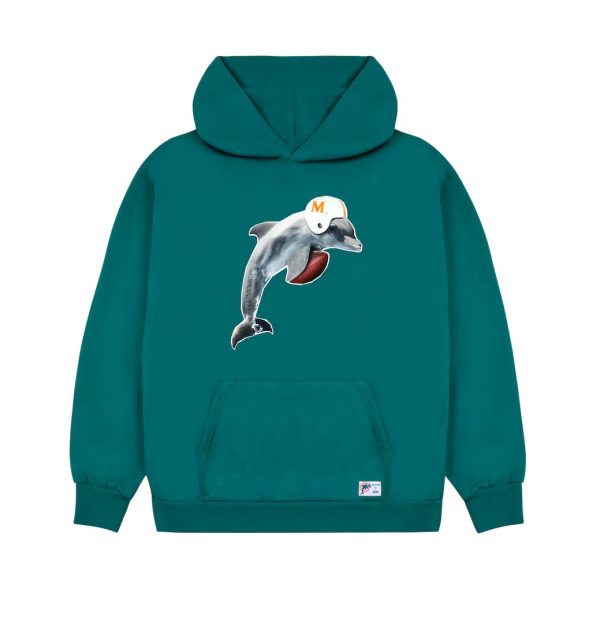 Men's Miami Dolphins GOLF WANG Aqua Cutout Pullover Hoodie