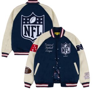 Men's NFL GOLF WANG Blue Letterman Jacket