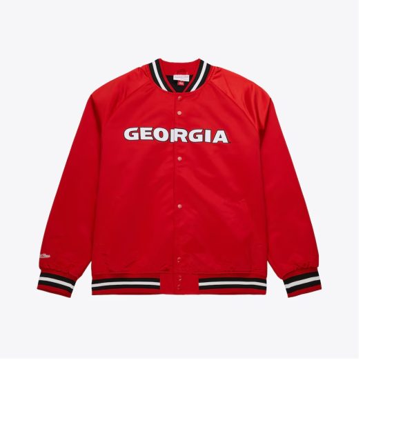 Men's Red Georgia Bulldogs Satin Raglan Jacket