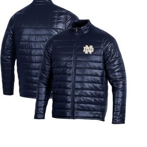 Men's Under Armour Navy Blue Notre Dame Fighting Irish Puffer Jacket