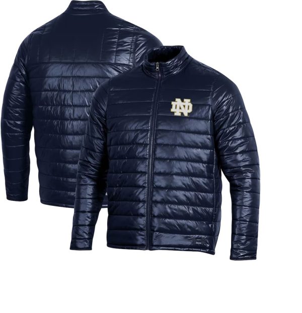 Men's Under Armour Navy Blue Notre Dame Fighting Irish Puffer Jacket