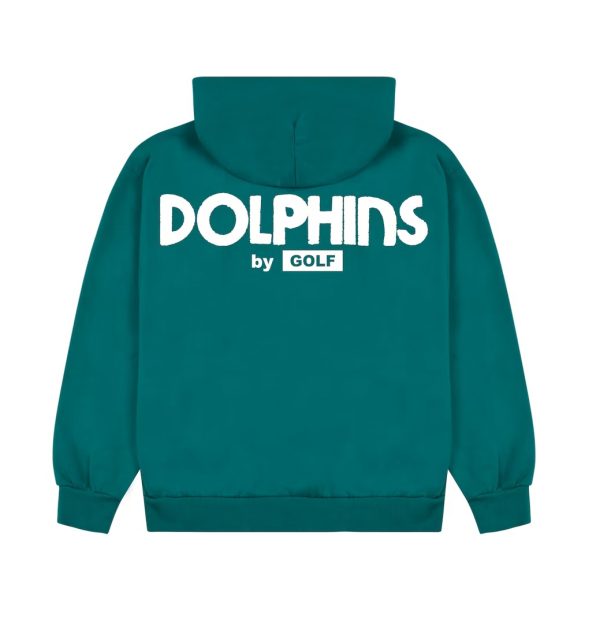 Miami Dolphins GOLF WANG Aqua Cutout Pullover Hoodie