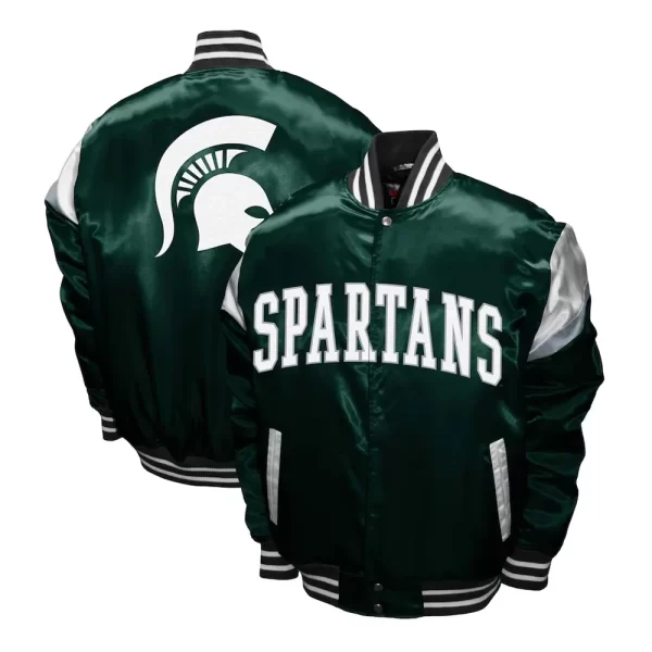 Michigan State Spartans Power Green Satin Jacket