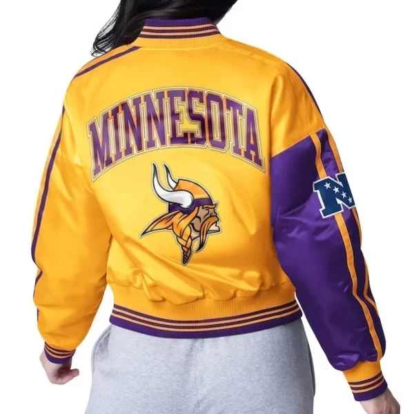 Minnesota Vikings Zone Blitz Full-Snap Satin Jacket