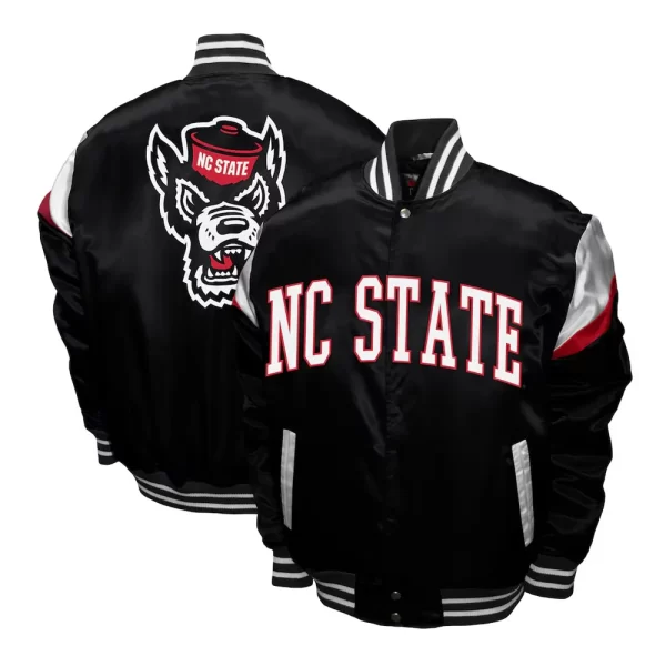 NC State Power Black Satin Jacket