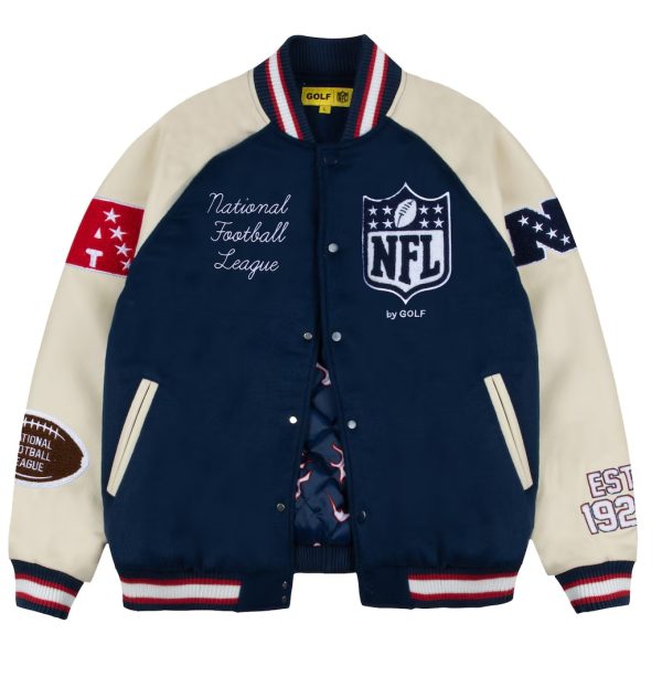 NFL GOLF WANG Blue Letterman Jacket