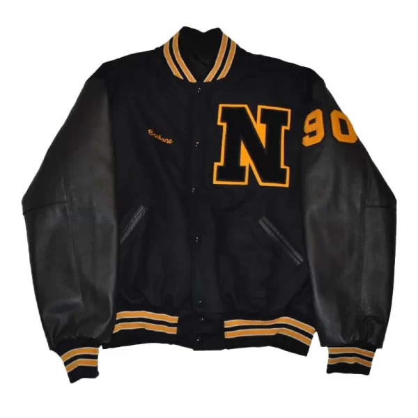 Needham Rockets Wool Varsity Leather Jacket