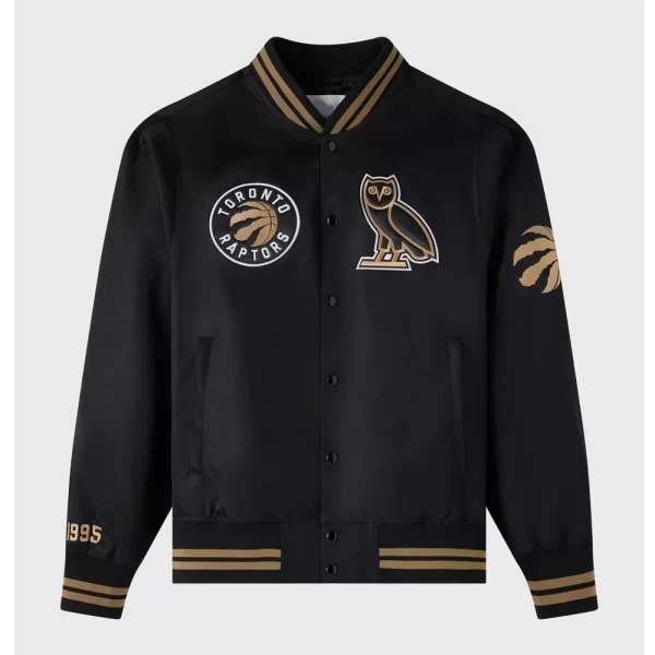 OVO Toronto Raptors Black Satin Jacket