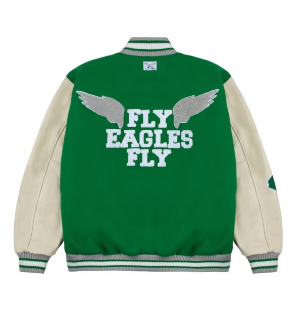 Philadelphia Eagles GOLF WANG Kelly Green Letterman Jacket