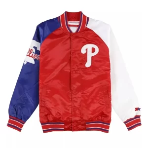 Philadelphia Phillies Hometown Red Varsity Satin Jacket