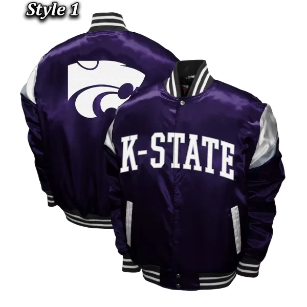 Purple Kansas State Wildcats Power Full-Snap Satin Jacket