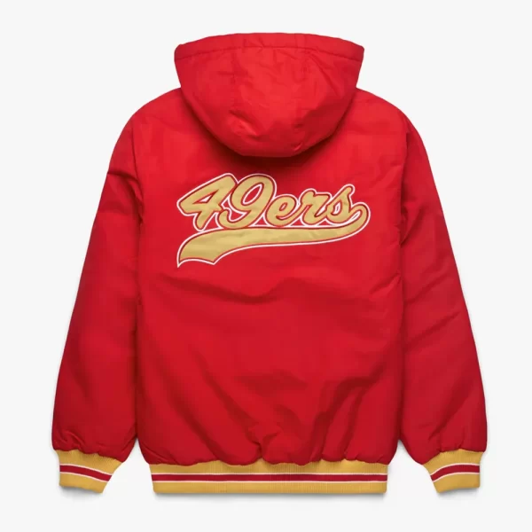 Red San Francisco 49ers Parka Full-Zip Hooded Jacket