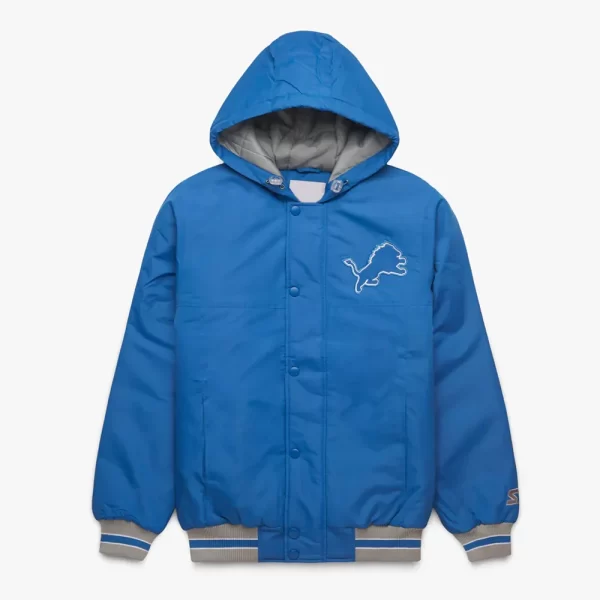 Sale Detroit Lions Blue Hooded Jacket