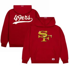 San Francisco 49ers GOLF WANG Scarlet Cutout Pullover Hoodie