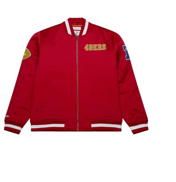 San Francisco 49ers Mitchell & Ness Scarlet Heavyweight Satin Jacket