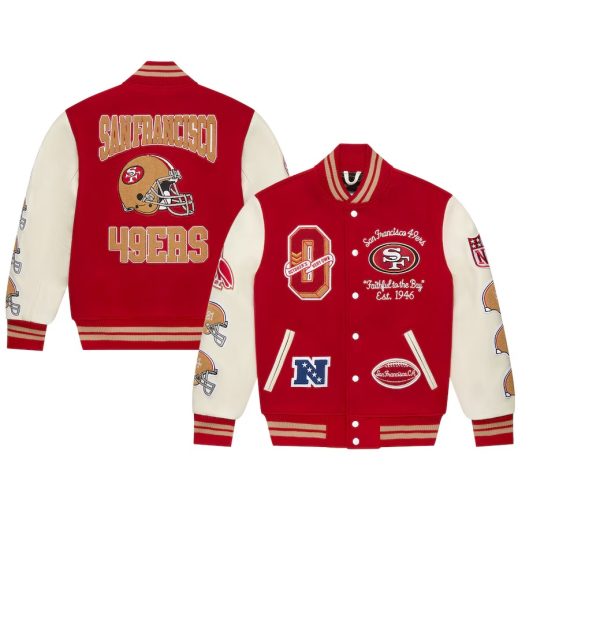 San Francisco 49ers OVO Scarlet Varsity Jacket