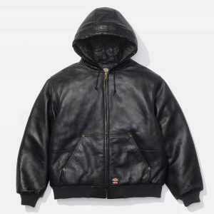 Supreme Dickies Hooded Leather Work Jacket