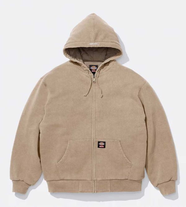 Supremes x Dickies Quilted Lined Zip Up Hooded Sweatshirt