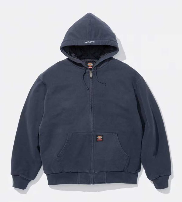 Supremes x Dickies Quilted Lined Zip Up Hooded Sweatshirt