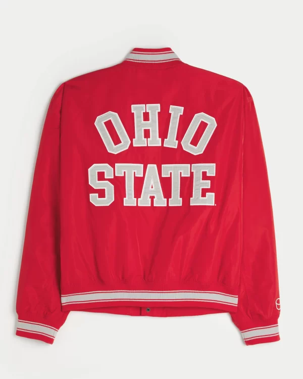 Tavien St. Clair Ohio State Buckeyes Red Bomber Jacket