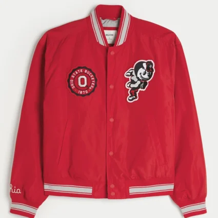 Tavien St. Clair Ohio State Buckeyes Red Bomber Jacket