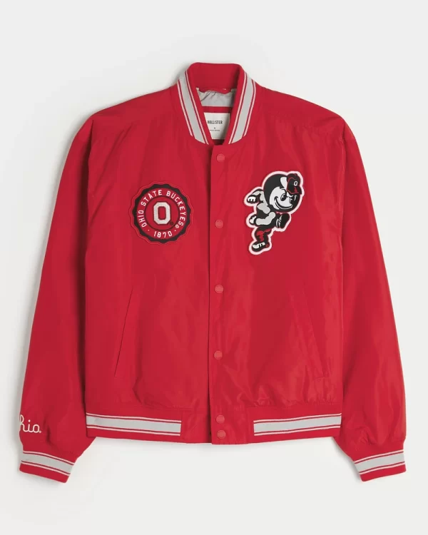 Tavien St. Clair Ohio State Buckeyes Red Bomber Jacket