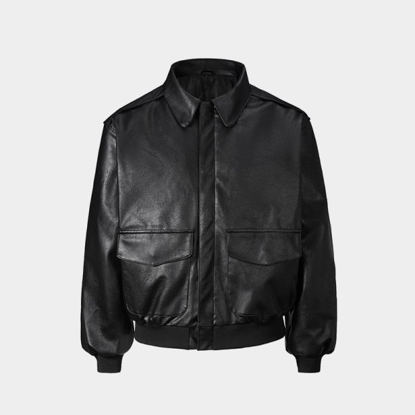 Urban Shred Oversized Bomber Black Jacket