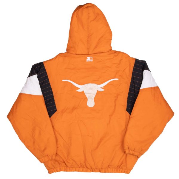 VINTAGE NCAA TEXAS LONGHORNS 1990S STARTER HEAVY PULLOVER JACKET