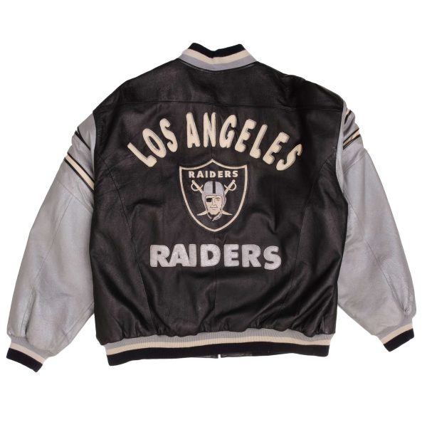 VINTAGE NFL LOS ANGELES RAIDERS LEATHER JACKET