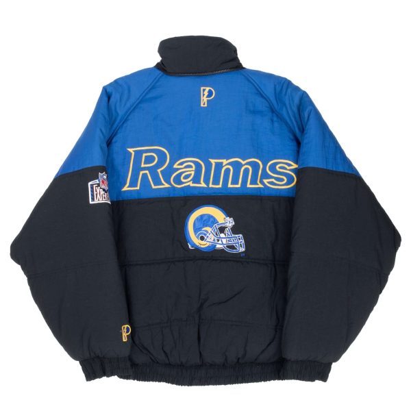 VINTAGE NFL ST LOUIS RAMS HEAVY WINDBREAKER PRO PLAYER JACKET