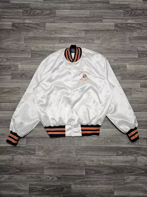 Vintage 90's Oklahoma State Cowboys OSU NCAA Wrestling Champs Satin Jacket