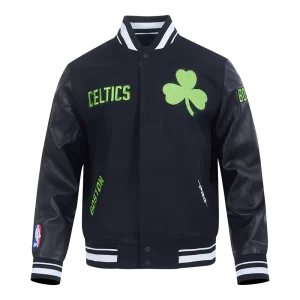 WIN NBA BOSTON CELTICS CITY EDITION 24-25 MEN'S RIB WOOL VARSITY JACKET