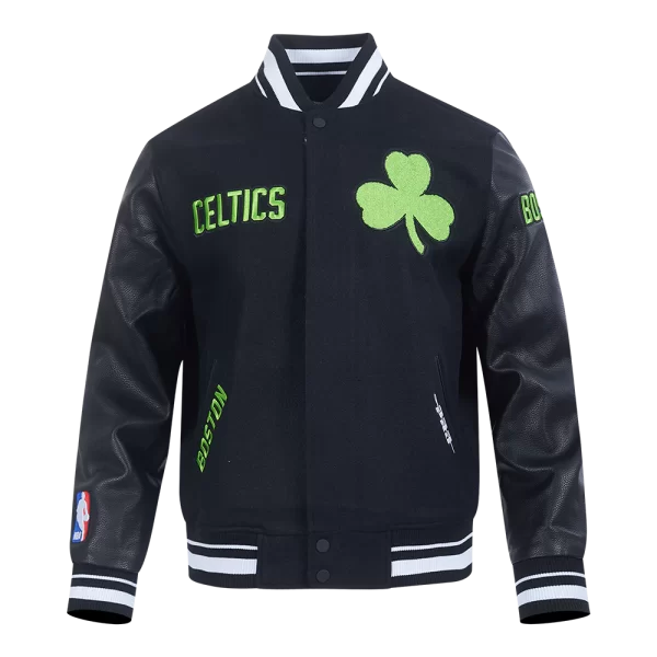 WIN NBA BOSTON CELTICS CITY EDITION 24-25 MEN'S RIB WOOL VARSITY JACKET