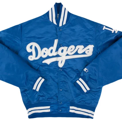 1990's LA DODGERS STARTER SATIN BLUE VARSITY JACKET