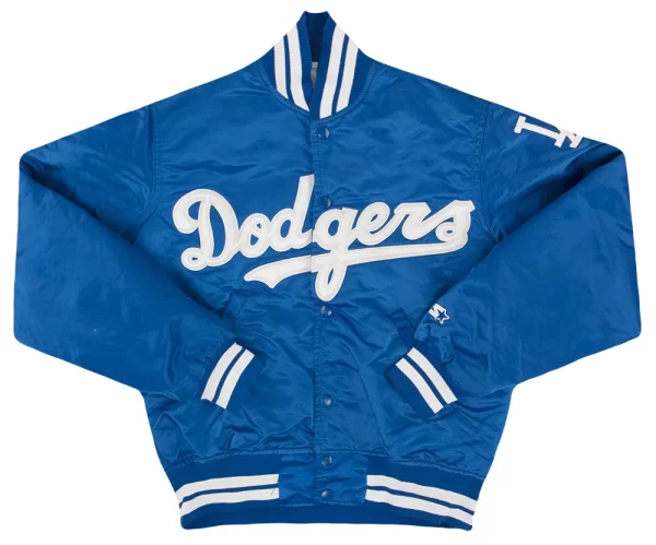 1990's LA DODGERS STARTER SATIN BLUE VARSITY JACKET