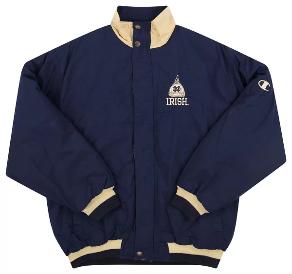 1990's Notre Dame Champion Rain Satin Jacket