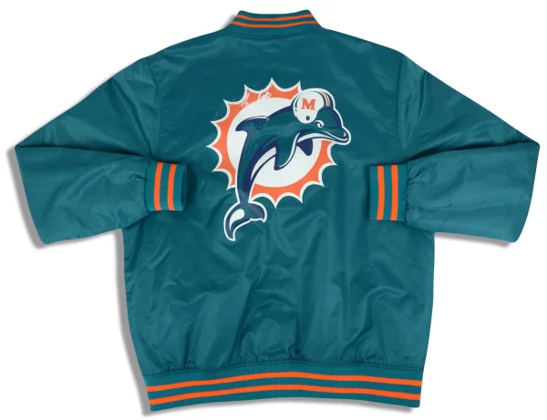 2000's MIAMI DOLPHINS SATIN VARSITY JACKET