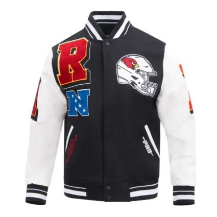 Arizona Cardinals Mashup Rib Varsity Wool & Leather Jacket