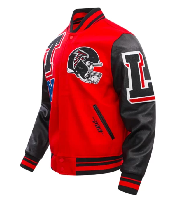 Atlanta Falcons Mashup Red & Black Varsity Jacket